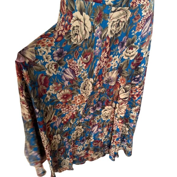 Jeffrey & Dara Vintage Floral Wrap Maxi Dress  Size 11/12 - Picture 3 of 8
